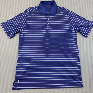 PING Golf Polo Blue White Stripe Size Large